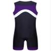 Yhong Mens Swimming Jumpsuit Sleeveless Zip Front Bodysuit Bathing Surfing Swimsuit Sport Unitard Biketard Swim Trunks Purple Large view 4