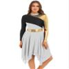 easyforever Women's Long Sleeve Praise Dance Dress Church Worship Dancewear Church Performance Costume White_Mesh Hem XX-Large view 1