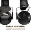 TradeSmart Black TacticalEdge Active Noise Cancelling Earmuffs, ANSI Certified NRR 24 with 5x Sound Amplification + Black Tactical Hat view 2