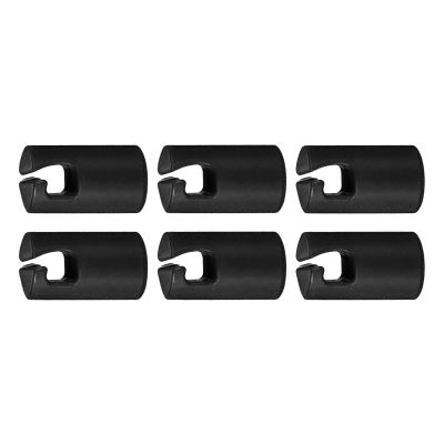 DYNWAVE Trampoline Enclosure Pole Caps Trampoline Shell Rod Cap for 25mm Poles Protective Cover Trampoline Pole Caps for Family Girls, Black 6pcs