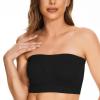Generic 3PC Womens Bandeau Bras Stretchy Seamless Comfort Breathable Gathering Bra Underwear Strapless Tube Top Bralettes 3PC-Style002Wine Medium view 3