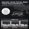 EZshoot 800 Lumens Pistol Light Laser Combo Rechargeable, Pistol Flashlight with Slidable Rail Compatible with Glock and Picatinny Rail, Gun Light with Red Laser Beam view 3