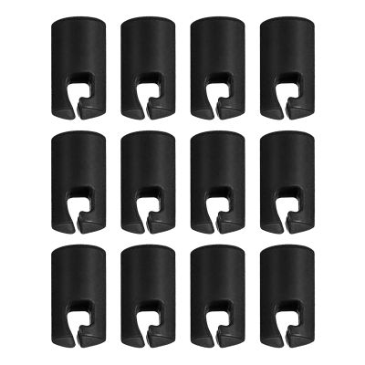 DYNWAVE Trampoline Enclosure Pole Caps Trampoline Shell Rod Cap for 25mm Poles Protective Cover Trampoline Pole Caps for Family Girls, Black 12pcs