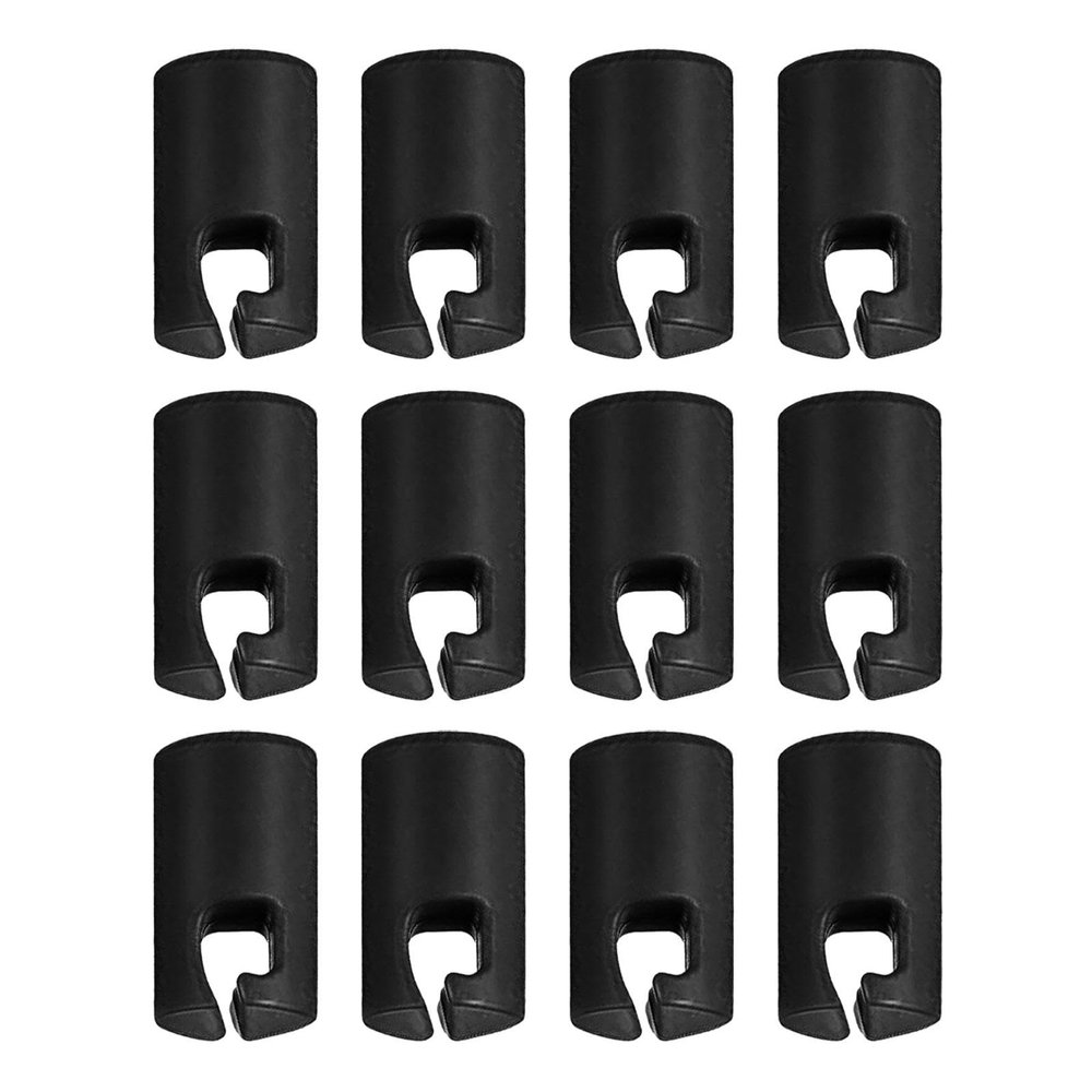 DYNWAVE Trampoline Enclosure Pole Caps Trampoline Shell Rod Cap for 25mm Poles Protective Cover Trampoline Pole Caps for Family Girls, Black 12pcs