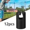 DYNWAVE Trampoline Enclosure Pole Caps Trampoline Shell Rod Cap for 25mm Poles Protective Cover Trampoline Pole Caps for Family Girls, Black 12pcs view 2