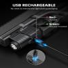 EZshoot 800 Lumens Pistol Light Laser Combo Rechargeable, Pistol Flashlight with Slidable Rail Compatible with Glock and Picatinny Rail, Gun Light with Green Laser Beam view 3