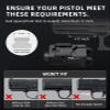 EZshoot 800 Lumens Pistol Light Laser Combo Rechargeable, Pistol Flashlight with Slidable Rail Compatible with Glock and Picatinny Rail, Gun Light with Green Laser Beam view 4