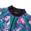 TFJH E One Piece Girls Bathing Suits UPF 50+ Swimsuits Short Sleeve Swimming Costume 461 Purple Flower Short 4A view 4