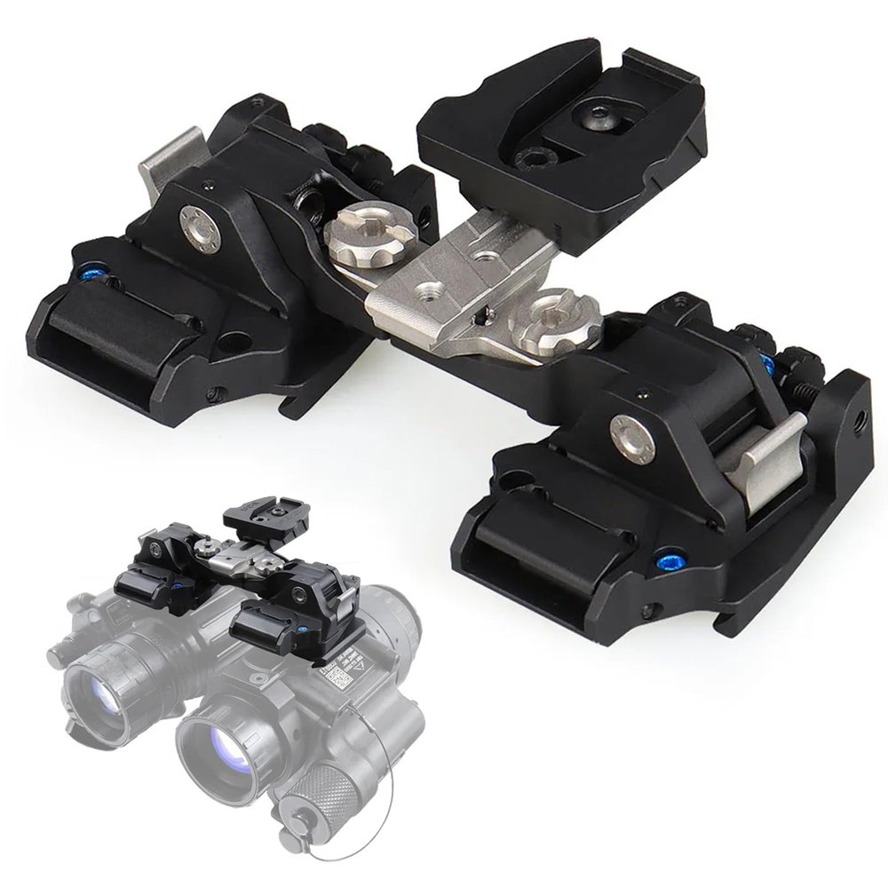 SUZLAZYR Binocular Bridge System NVG Mount Night Vision Goggles Night Vision Adapter Helmet Mount for PVS-14, Mum, GT-14 - Aluminum Alloy,Black