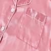 Vopmocld Satin Pajama Sets Unisex Boys and Girls Silk Button Down Short Sleeve & Shorts & Pants Sleepwear 3PCS Loungewear PJS, Watermelon, 10 view 4