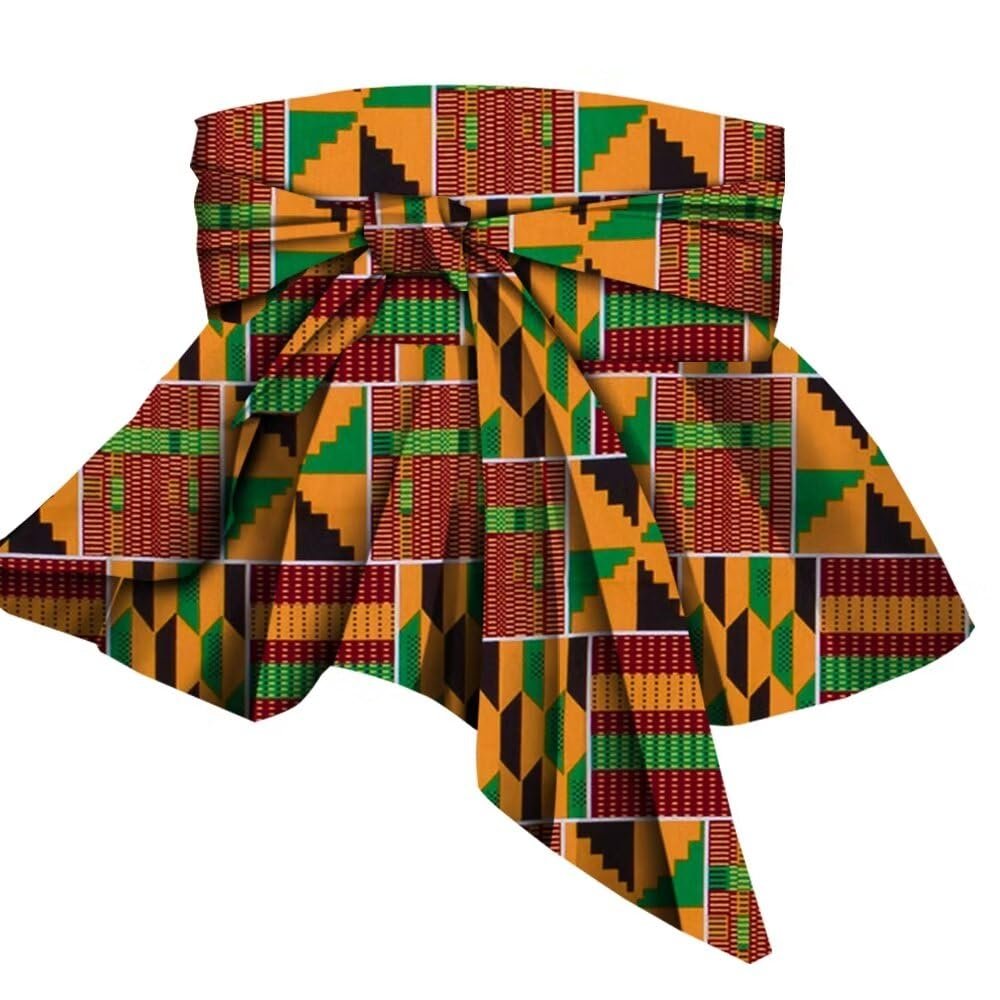 African Women Waist Belts Print Vintage Wide Waist Belt for Tops Dress