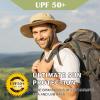 Mens Wide Brim Sun Hat M/L UV Protection Boonie Bucket Sunhat Summer Beach Golf Hiking Safari Outdoor Fishing Garden SPF 50 Grey view 2