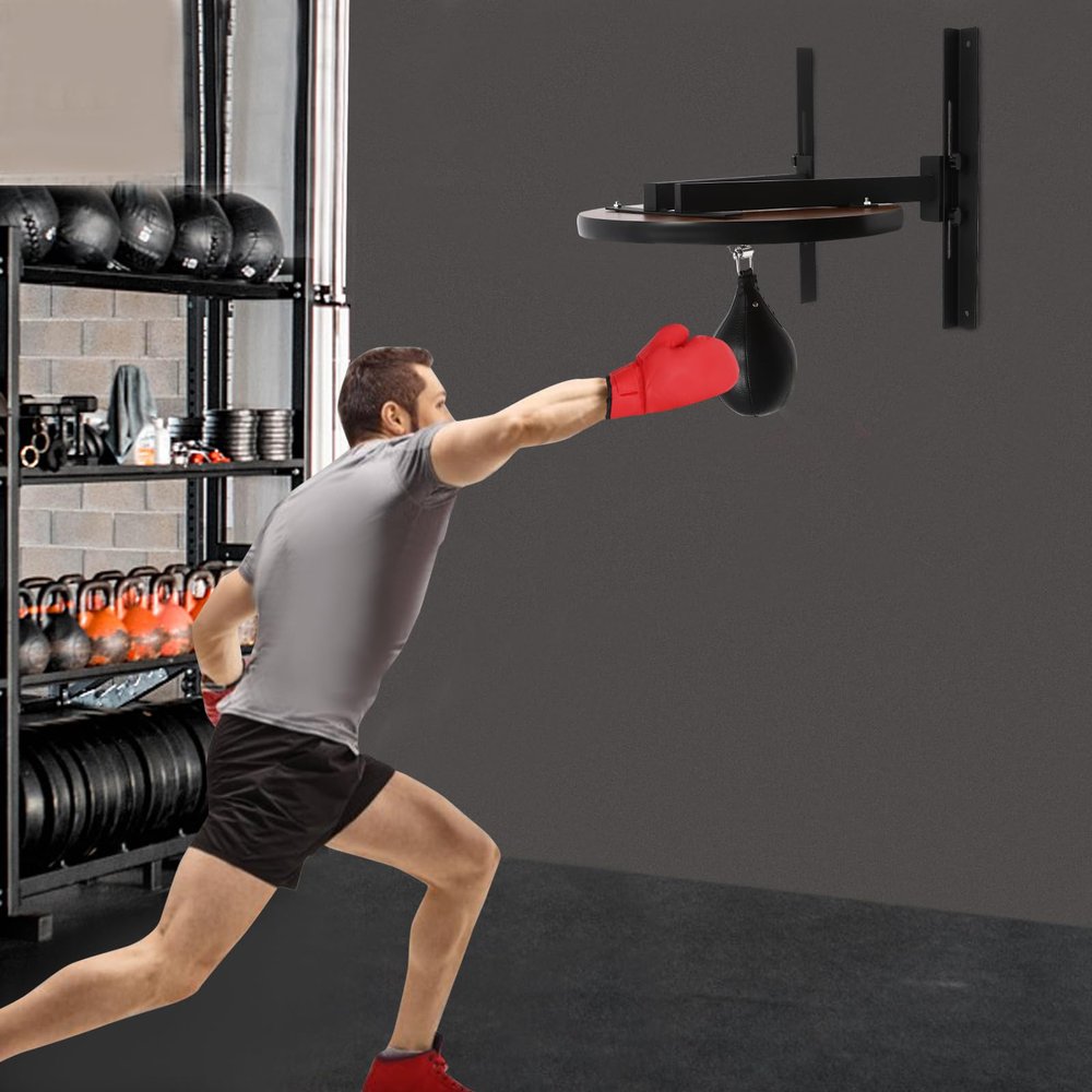 Hi-Impact Adjustable Speed Bag Platform, Speed Bag Platform Kit, Heavy Duty Boxing Training Equipment with Punching Ball