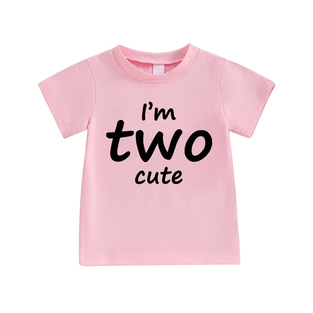 KPSTRO Two Year Old Birthday Outfit Im Two Cute Shirt for Toddler Girls 2nd Birthday Gift