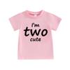 KPSTRO Two Year Old Birthday Outfit Im Two Cute Shirt for Toddler Girls 2nd Birthday Gift view 1