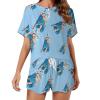 Greek Mythology Zeus Womens Pajama Sets Short Sleeve Shirt and Shorts 2 Pieces Loungewear Sleepwear PJ XL view 1