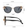 Oval Pearl Sunglasses for Women Luxury Vintage Rhinestone Sun Glasses Party Festival Cat Eye Bling Sunglasses N45 (pink) view 2