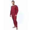 Ultra Dry Thermal Underwear for Men; Long John Set for Cold Weather Mens 2 pc Long Sleeve Top and Pants Fleece Lined Base Layer Thermals X-Large, Red Plaid view 2