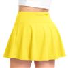 QooNoo Girls Skirts Tennis Skirt Athletic Skorts for Kids with Pocket Inner Shorts for Sports Golf Running Skirt 4-14Y(Yellow,Small) view 1