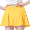 QooNoo Girls Skirts Tennis Skirt Athletic Skorts for Kids with Pocket Inner Shorts for Sports Golf Running Skirt 4-14Y(Yellow,Small) view 2