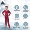 Ultra Dry Thermal Underwear For Kids Long Johns Fleece Lined Leggings And Shirt Boy And Girl Unisex Underwear Bases Set Red Plaid view 3
