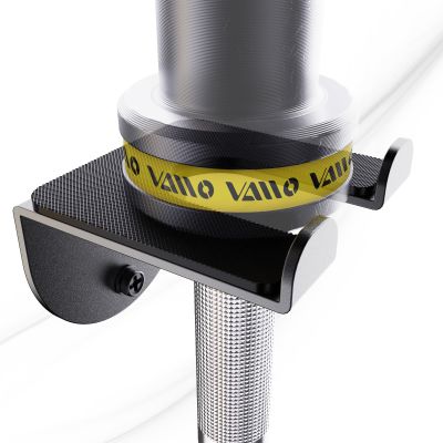 VAIIO Single Olympic Barbell Hanger,Vertical Barbell Mount Rack,Garage Gym Bar Wall Rack,Black Powder Coated,Space Saving Commercial or Home Gym Accessory,Holds under 33mm Bar Size