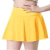 QooNoo Girls Tennis Skirt Athletic Running Shorts for Kids Teen High Waisted Golf Skort with Pockets Casual Workout (Yellow,X-Small) view 1