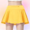 QooNoo Girls Tennis Skirt Athletic Running Shorts for Kids Teen High Waisted Golf Skort with Pockets Casual Workout (Yellow,X-Small) view 3