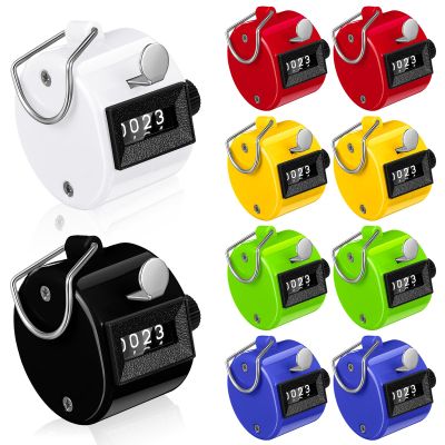 Copkim 12 Pcs Clicker Counter, ABS Hand Tally Counter, 4 Digit Number Clickers Metal Hand Counters for School Coaching, Scoring, Stadium, Tasbih Counters, Stitch Counte for Crocheting(Colorful)