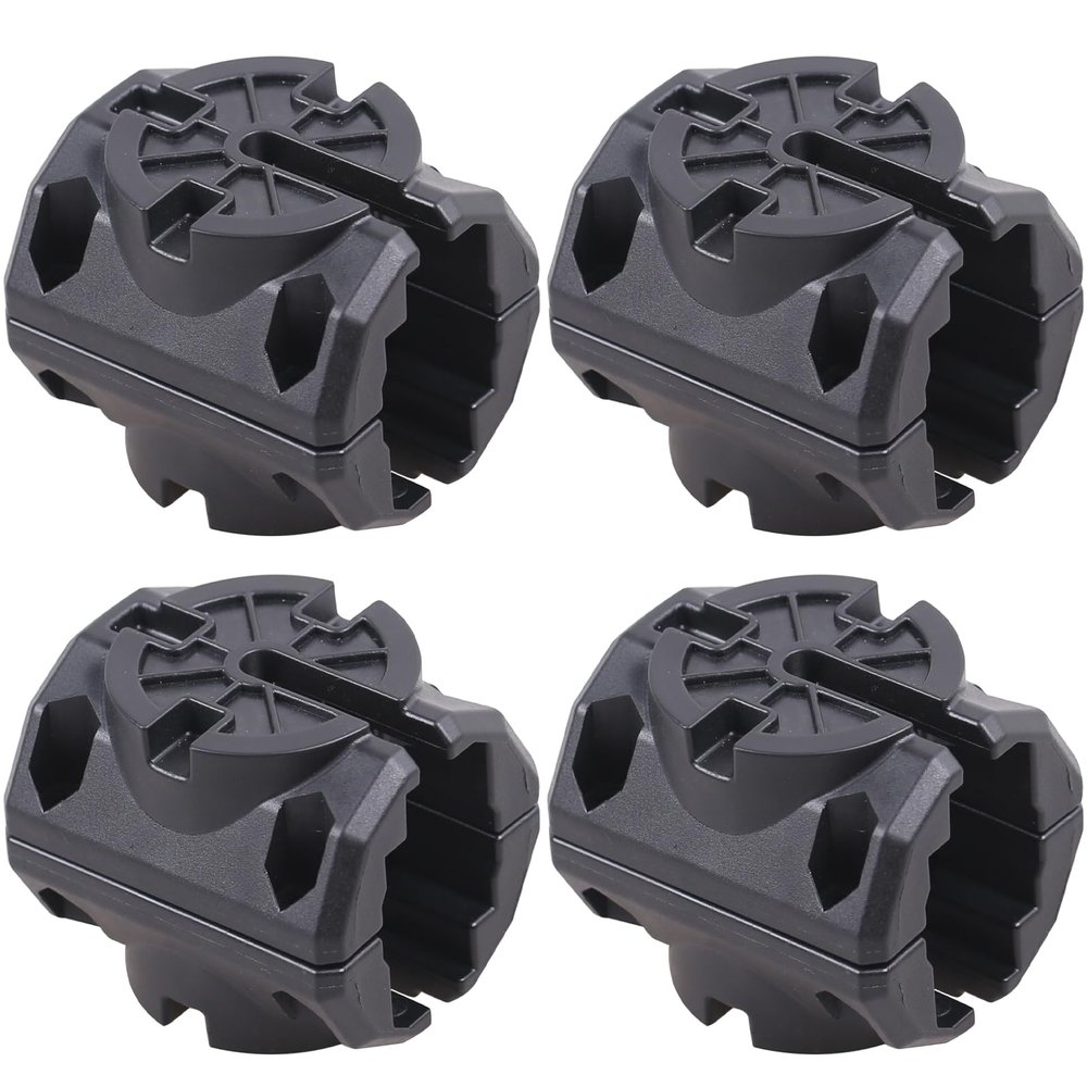 Wllead Kayak Rail Adapter Compatible with Hobie H-Rail Kayak Fishing Accessories (Black 4 Pack)