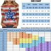 4th of July Outfits for Women Funny American Flag Summer Tops 3/4 Sleeve Graphic Tees Red White and Blue Tshirts Dressy Causal Blouses Cute Patriotic USA Shirts view 3
