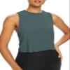 Bestisun Backless Dance Tops Running Yoga Sports Active Tanks DeepGreen XL view 2