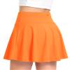 QooNoo Girls Skirts Tennis Skirt Athletic Skorts for Kids with Pocket Inner Shorts for Sports Golf Running Skirt 4-14Y(Orange,X-Small) view 1