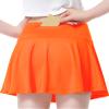 QooNoo Girls Skirts Tennis Skirt Athletic Skorts for Kids with Pocket Inner Shorts for Sports Golf Running Skirt 4-14Y(Orange,X-Small) view 2