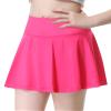 QooNoo Girls Tennis Skirt Athletic Running Shorts for Kids Teen High Waisted Golf Skort with Pockets Casual Workout (Hot Pink,Medium) view 1