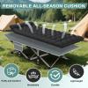 ZENPETIO Camping Cot for Adults, Heavy-Duty Portable Cot Bed with Mattress, Foldable Padded Sleeping Cots for Camping Travel Tent Day Bed Outdoor & Home Guest, Max Load 500 LBS, 75x28x15 view 3