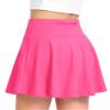 QooNoo Girls Skirts Tennis Skirt Athletic Skorts for Kids with Pocket Inner Shorts for Sports Golf Running Skirt 4-14Y(Hot Pink,Large) view 1