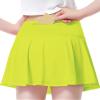 QooNoo Girls Tennis Skirt Athletic Running Shorts for Kids Teen High Waisted Golf Skort with Pockets Casual Workout (Neon Green,X-Small) view 1