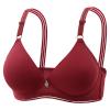 2 Pcs Wireless Bra for Womens Solid Color Plus Size Bras Full Coverage Push up Everyday Bra Breathable Daily Bralette view 3