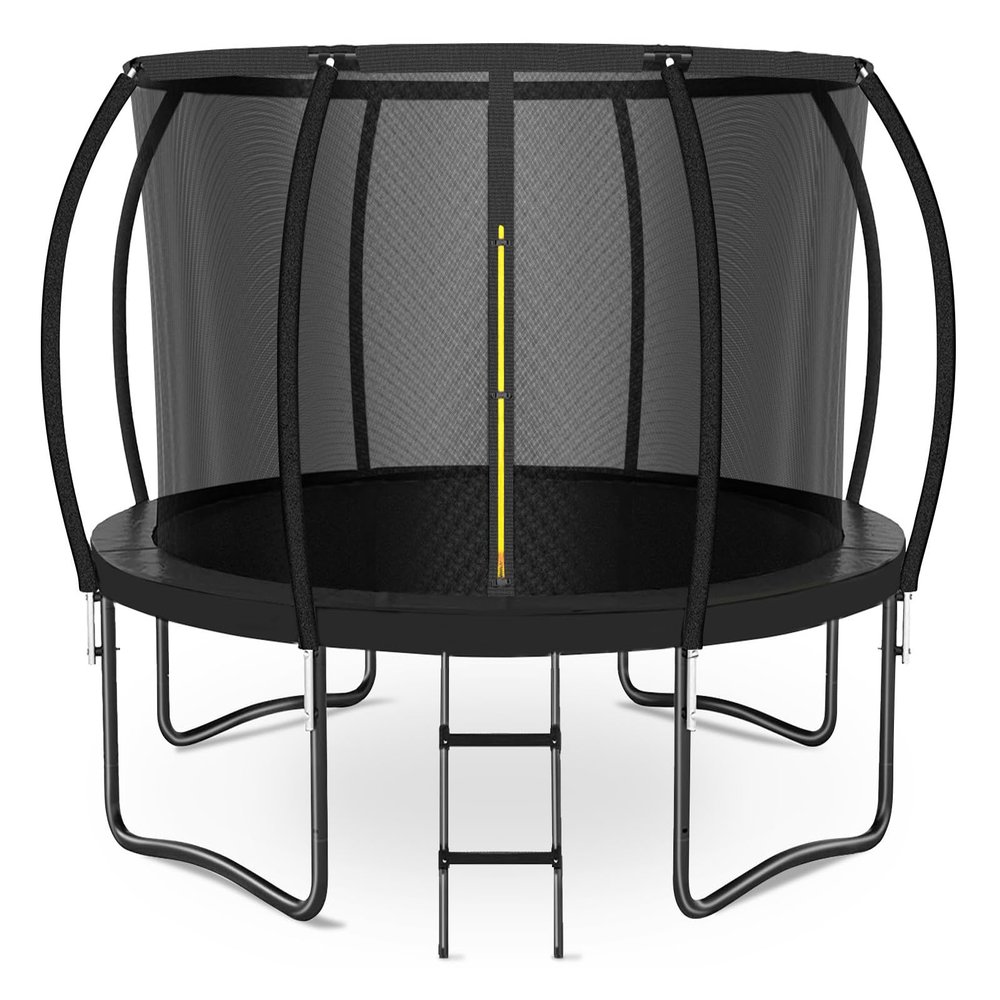 Zevemomo 12 FT Trampoline Outdoor for Kids, 12ft Recreational Trampolines with Safety Enclosure Net & Ladder, Heavy Duty Galvanized Anti-Rust Coating, Trampoline for Kids and Adults