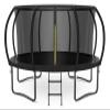 Zevemomo 12 FT Trampoline Outdoor for Kids, 12ft Recreational Trampolines with Safety Enclosure Net & Ladder, Heavy Duty Galvanized Anti-Rust Coating, Trampoline for Kids and Adults view 1