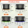 Zevemomo 12 FT Trampoline Outdoor for Kids, 12ft Recreational Trampolines with Safety Enclosure Net & Ladder, Heavy Duty Galvanized Anti-Rust Coating, Trampoline for Kids and Adults view 2