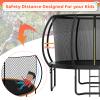 Zevemomo 12 FT Trampoline Outdoor for Kids, 12ft Recreational Trampolines with Safety Enclosure Net & Ladder, Heavy Duty Galvanized Anti-Rust Coating, Trampoline for Kids and Adults view 4