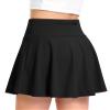QooNoo Girls Skirts Tennis Skirt Athletic Skorts for Kids with Pocket Inner Shorts for Sports Golf Running Skirt 4-14Y(Black,Medium) view 1