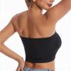 3 Pack Bandeau Bra for Women Stretch Non Padded Tube Top Bralette Strapless Non Slip Seamless Crop Top Basic Bra view 4