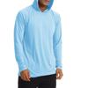Generic Men UPF 50+ Sun Protection Hoodie Shirt Long Sleeve UV SPF Quick Dry T-Shirts Rash Guard Athletic Fishing Outdoor Lightweight, Small view 3