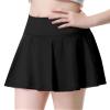 QooNoo Girls Tennis Skirt Athletic Running Shorts for Kids Teen High Waisted Golf Skort with Pockets Casual Workout (Black,X-Small) view 1