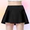 QooNoo Girls Tennis Skirt Athletic Running Shorts for Kids Teen High Waisted Golf Skort with Pockets Casual Workout (Black,X-Small) view 3