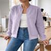 Zip Up Sweatshirts for Women Casual Outfits Cardigan Outerwear Trendy Winter Jackets Coat 36Light-Purple Medium view 3