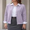 Zip Up Sweatshirts for Women Casual Outfits Cardigan Outerwear Trendy Winter Jackets Coat 36Light-Purple Medium view 4